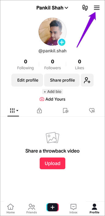 TikTok-Profile-Tab-on-App-500x1024-1 لماذا يتأخر TikTok على Android أو iPhone وكيفية إصلاحه
