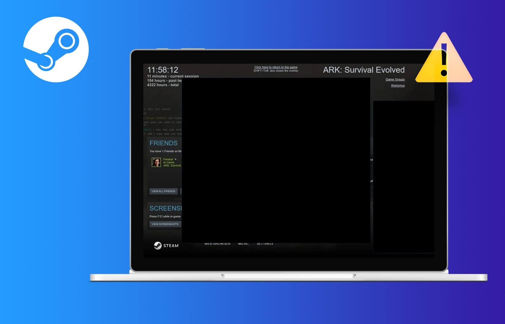 Top-7-Fixes-for-Steam-Friend-List-Black-Screen-in-Windows-11 أفضل 7 إصلاحات لـ "الشاشة السوداء لقائمة أصدقاء Steam" في Windows 11