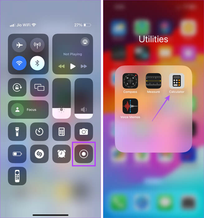 Turn-on-Screen-recording 5 طرق لرؤية سجل الآلة الحاسبة على iPhone