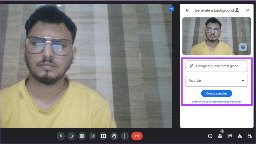 Type-a-prompt-choose-a-Style-and-press-Create-samples-1024x577-1 كيفية إنشاء خلفية Google Meet باستخدام Gemini AI