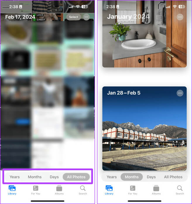 View-Photos-b-y-Day-Month-and-Year 9 طرق لتنظيم الصور على iPhone