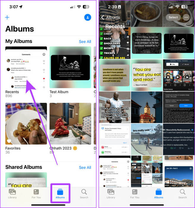 View-Recently-Added-Photos-Videos 9 طرق لتنظيم الصور على iPhone