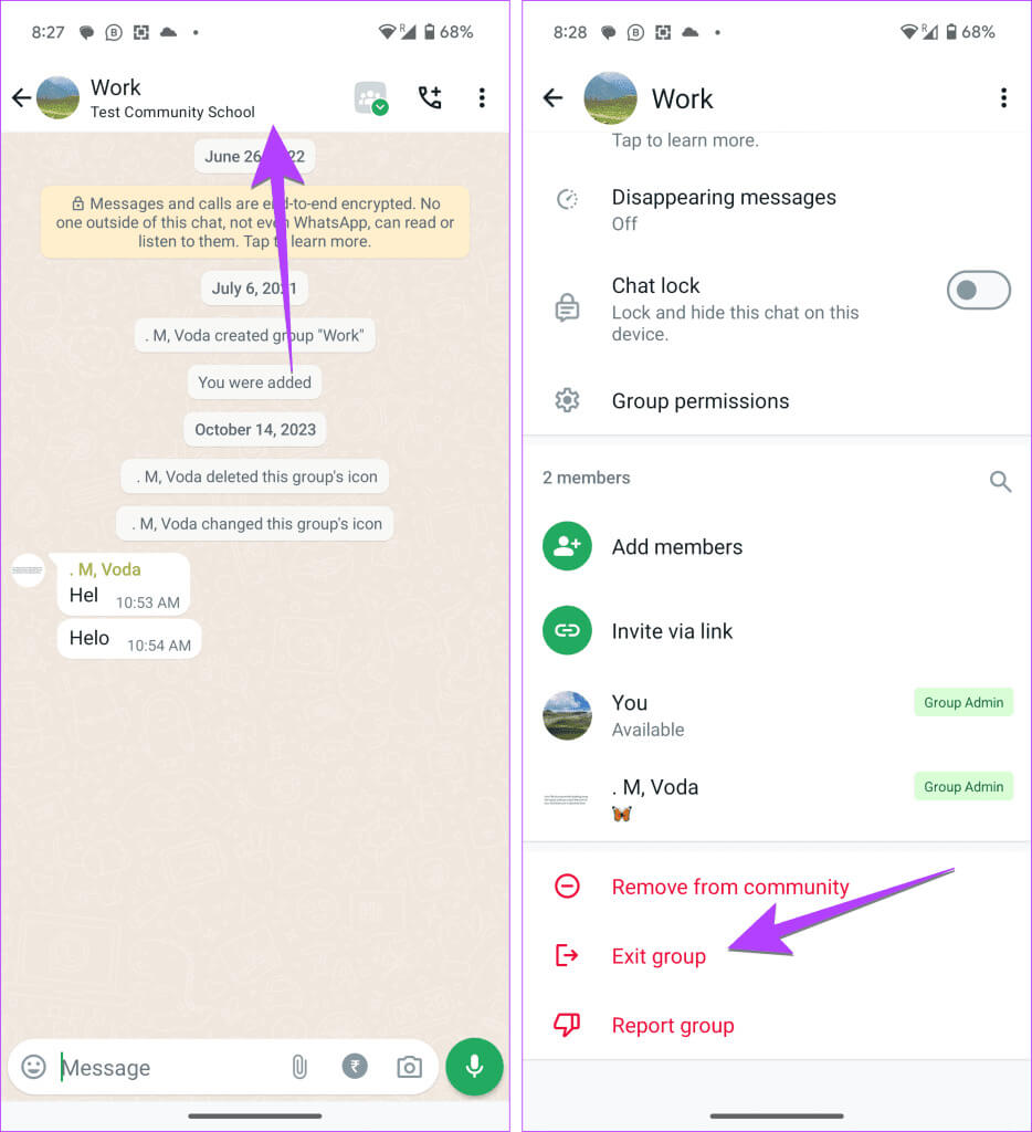 WhatsApp-exit-group-in-a-commuity-934x1024-1 كيفية حذف أو إلغاء تنشيط أو الخروج من مجتمع WhatsApp