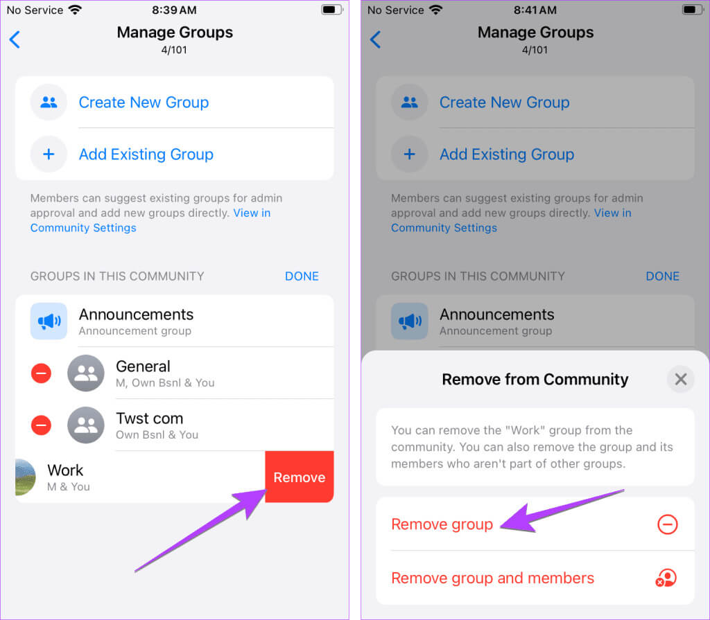 WhatsApp-iPhone-community-remove-group-confirm-1024x895-1 كيفية حذف أو إلغاء تنشيط أو الخروج من مجتمع WhatsApp