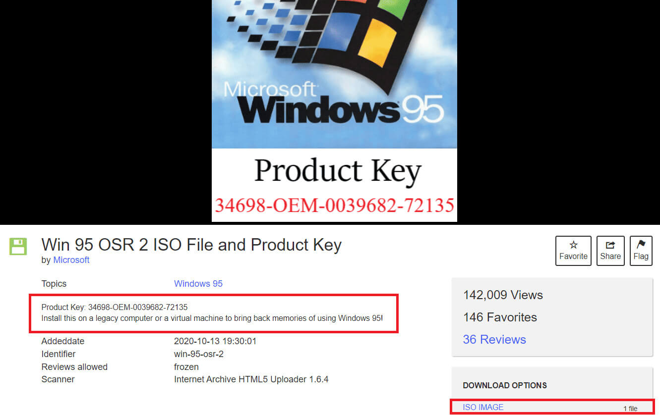 Windows-95-ISO-image كيفية تثبيت Windows 95 في Virtual Machine