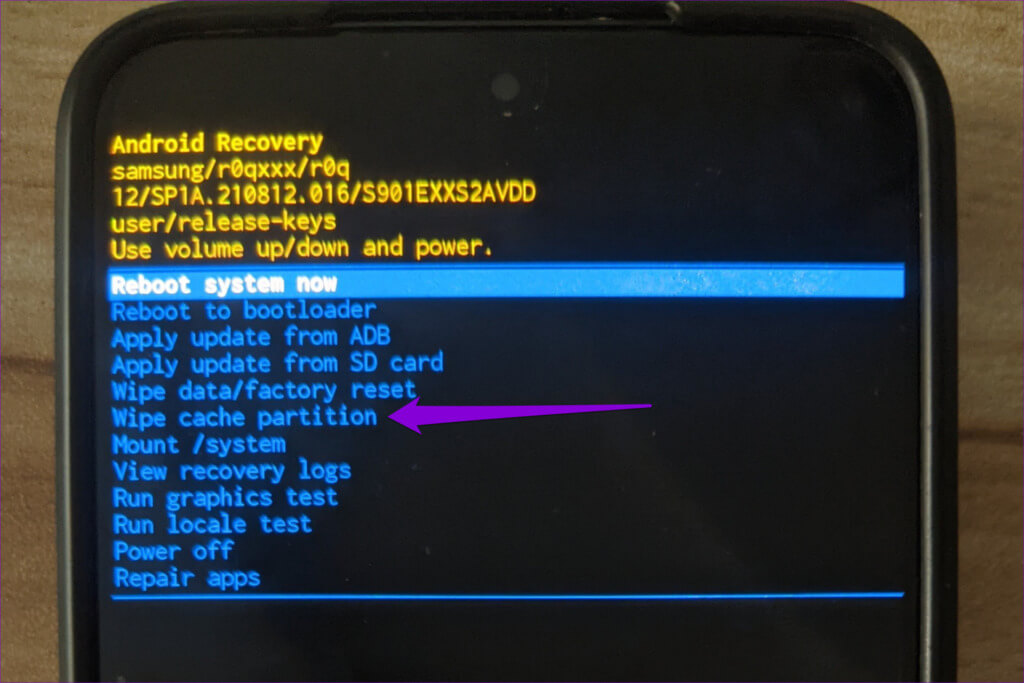 Wipe-Cache-Partition-on-Android-1024x683-1 أفضل 7 إصلاحات لمشكلة شاشة الموت السوداء على هاتف Samsung Galaxy