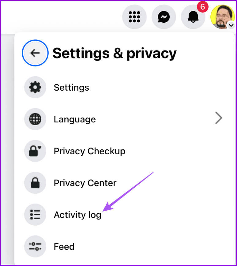 activity-log-facebook-desktop-settings كيفية حذف سجل مشاهدة Facebook على الهاتف المحمول وسطح المكتب