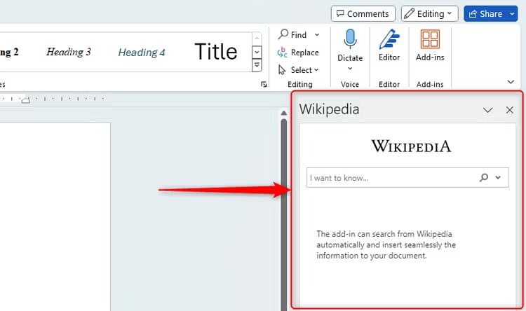add-in-pane كيفية تثبيت واستخدام الوظائف الإضافية لـ Microsoft Office