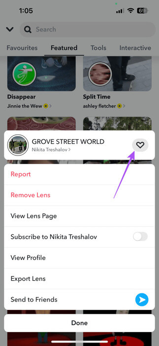 add-lens-as-favorite-snapchat-473x1024-1 كيفية استخدام وضع المخرج على Snapchat