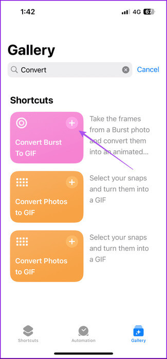 add-shortcut-convert-burst-to-GIF-shortcuts-app-iphone-475x1024-1 أفضل 5 إعدادات للكاميرا لالتقاط صور بأفضل جودة من iPhone 13
