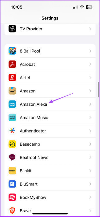 alexa-settings-app-iphone-475x1024-1 أفضل 9 إصلاحات لعدم عمل تطبيق Amazon Alexa على iPhone وAndroid
