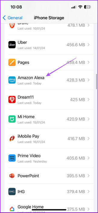 alexa-storage-iphone-475x1024-1 أفضل 9 إصلاحات لعدم عمل تطبيق Amazon Alexa على iPhone وAndroid