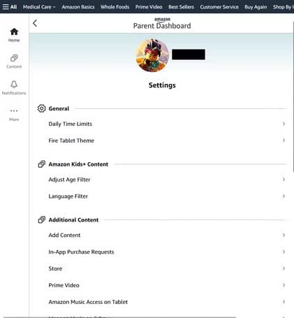 amazon-kids-dashboard Amazon Kids أم Google Kids Space: ما هو الأفضل للكمبيوتر اللوحي الخاص بطفلك؟