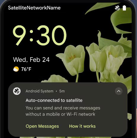 android-15-satellite-support سيدعم Android 15 الاتصال عبر الأقمار الصناعية