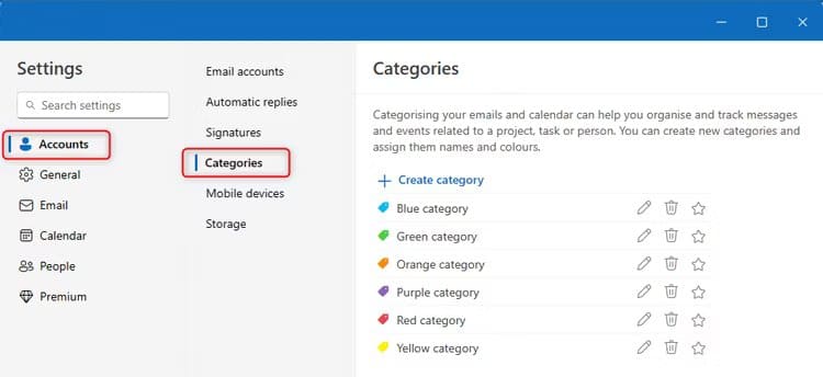 Outlook الجديد لنظام التشغيل Windows: كل ما تحتاج إلى معرفته - %categories