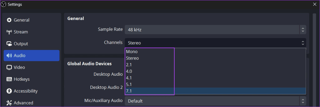 change-channels-in-obs-studio-1024x342-1 كيفية تسجيل مقاطع فيديو عالية الجودة أثناء اللعب باستخدام OBS Studio