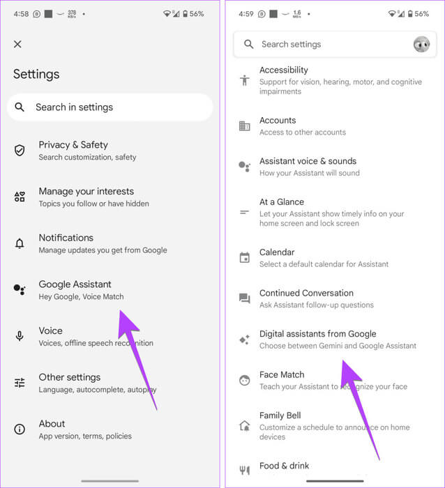 change-gemini-to-google-assistant-from-google-app-934x1024-1 4 طرق للرجوع إلى Google Assistant من Gemini