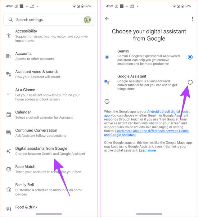 4 طرق للرجوع إلى Google Assistant من Gemini - %categories