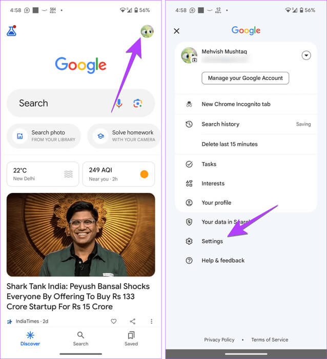 change-gemini-to-google-assistant-open-Google-app-settings-934x1024-1 4 طرق للرجوع إلى Google Assistant من Gemini