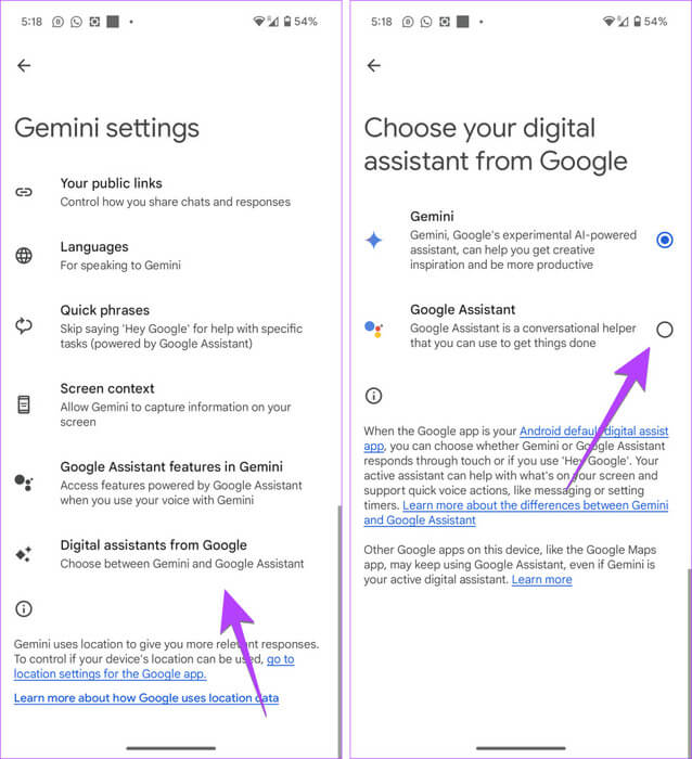 4 طرق للرجوع إلى Google Assistant من Gemini - %categories