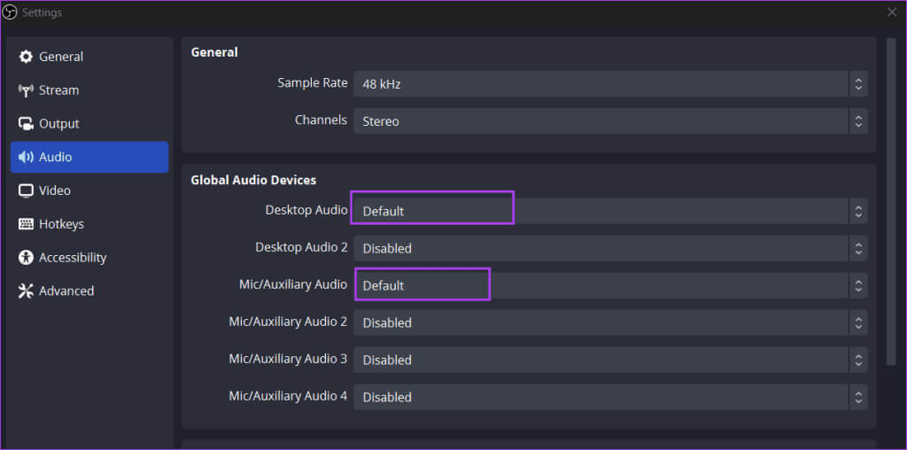 change-global-audio-devices-in-obs-studio-1024x508-1 كيفية تسجيل مقاطع فيديو عالية الجودة أثناء اللعب باستخدام OBS Studio