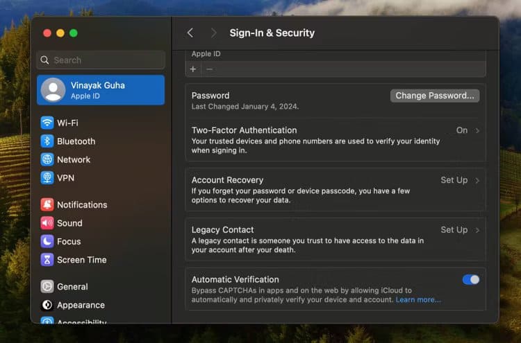 change-password-on-mac ماذا تفعل إذا تم اختراق Apple ID