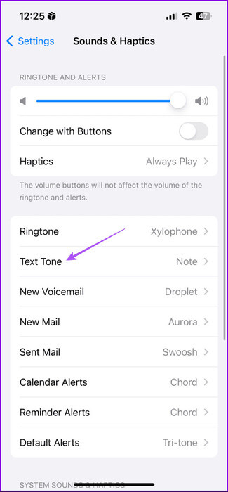 change-text-tone-iphone-475x1024-1 كيفية تغيير صوت الإشعارات في Snapchat