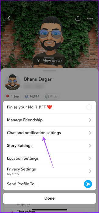 chat-and-notification-settings-friend-profile-snapchat-475x1024-1 كيفية تغيير صوت الإشعارات في Snapchat