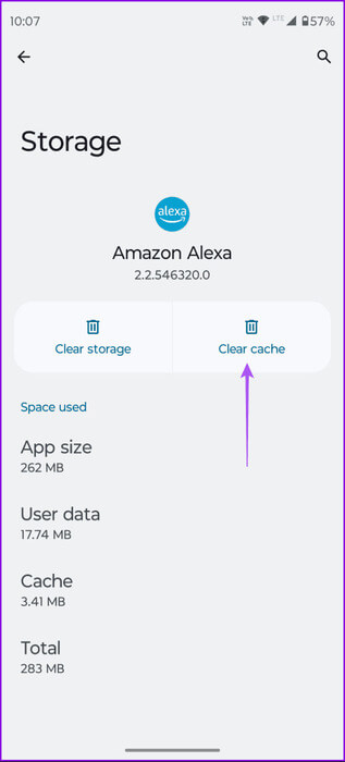 clear-cache-alexa-android-463x1024-1 أفضل 9 إصلاحات لعدم عمل تطبيق Amazon Alexa على iPhone وAndroid