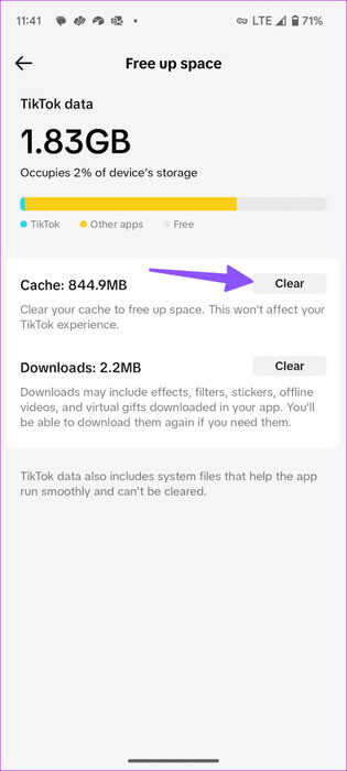 clear-cache-in-tiktok-app-461x1024-1 كيفية إصلاح صفحة متابعة TikTok التي لا تعرض منشورات جديدة