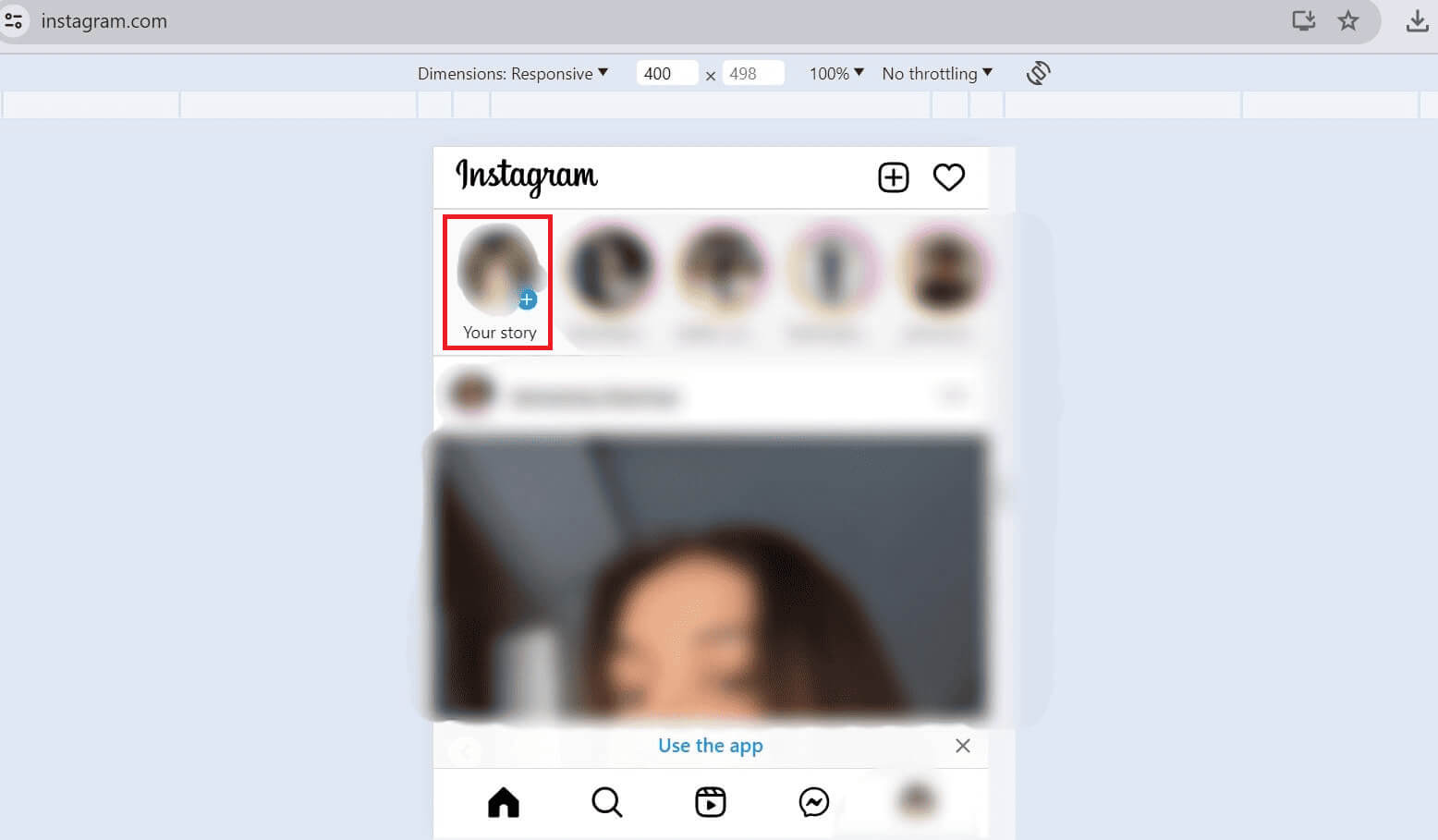 click-on-your-story كيفية تحميل فيديو إلى Instagram Story من جهاز الكمبيوتر أو Mac