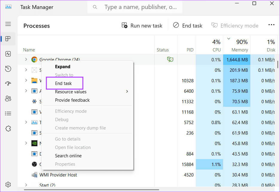 close-chrome-using-task-manager هل خيار Cast مفقود في Chrome؟ إليك كيفية إضافته مرة أخرى إلى شريط الأدوات