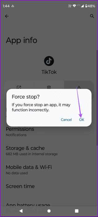 confirm-force-stop-tiktok-463x1024-1 كيفية إصلاح صفحة متابعة TikTok التي لا تعرض منشورات جديدة