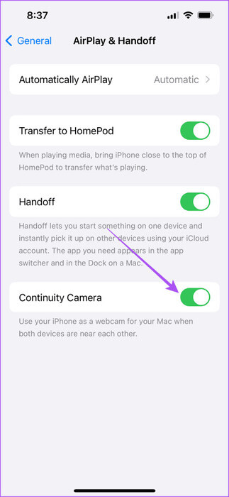 continuity-camera-settings-iphone-473x1024-1 أفضل 8 إصلاحات لعدم عمل Continuity Camera على Apple TV