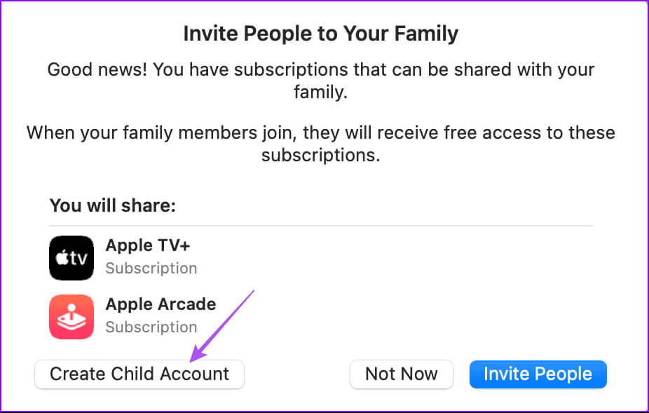 create-child-account-family-sharing-mac كيفية إعداد أدوات الرقابة الأبوية على Mac