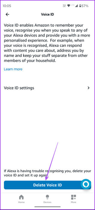 delete-voice-id-profile-settings-alexa-463x1024-1 أفضل 9 إصلاحات لعدم عمل تطبيق Amazon Alexa على iPhone وAndroid