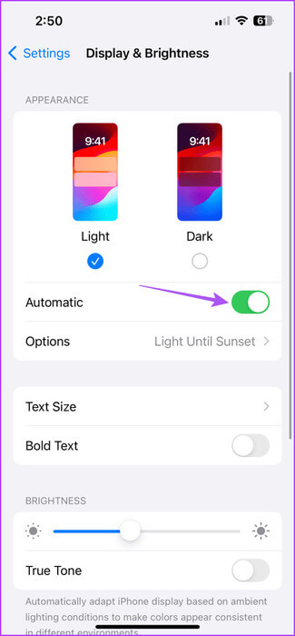 disable-automatic-dark-mode-iphone-475x1024-1 أفضل 5 إصلاحات لعدم عمل الوضع الداكن في Google Maps