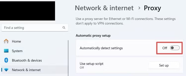 disable-automatic-proxy-windows متصل بشبكة Wi-Fi ولكن لا يمكنك الوصول إلى الإنترنت؟ 10 نصائح لإصلاحها على Windows 11