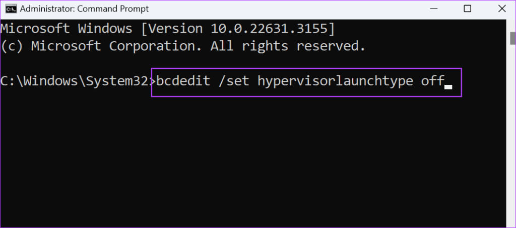 disable-hyper-v-using-bcdedit-1024x454-1 5 طرق سهلة لتعطيل Hyper-V في Windows 10 و11