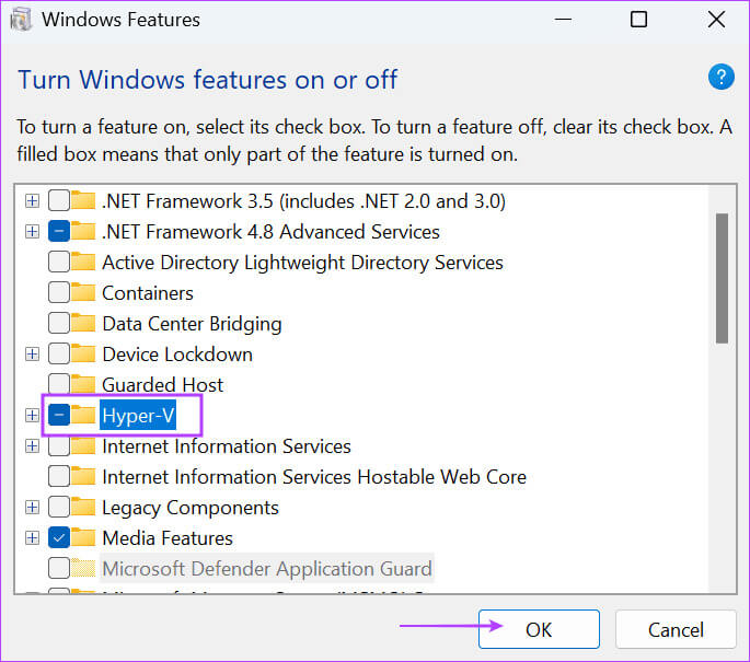 disable-hyper-v-using-control-panel-4 5 طرق سهلة لتعطيل Hyper-V في Windows 10 و11