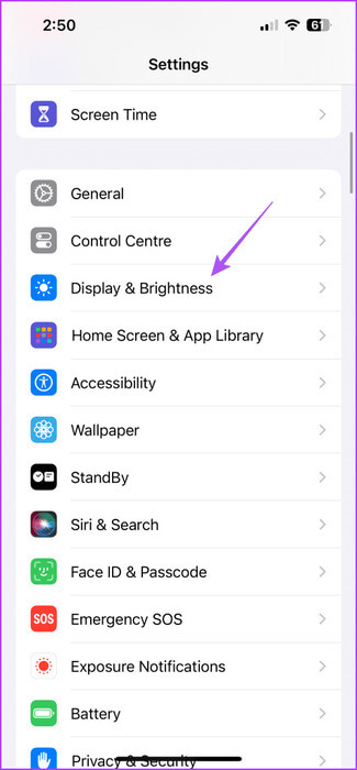 display-and-brightness-settings-iphone-1-475x1024-1 أفضل 5 إصلاحات لعدم عمل الوضع الداكن في Google Maps