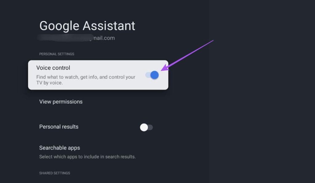 enable-voice-control-for-your-profile-google-tv-1024x598-1 أفضل 6 إصلاحات لعدم عمل Google Assistant على Google TV