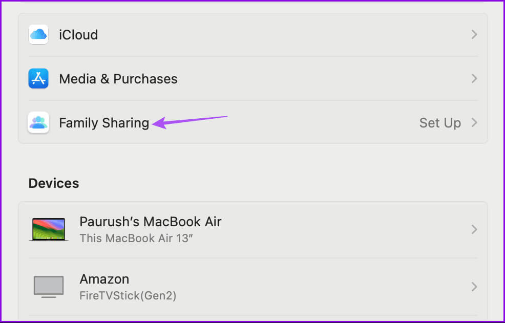 family-sharing-profile-settings-mac كيفية إعداد أدوات الرقابة الأبوية على Mac