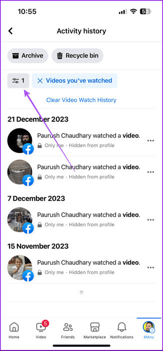 filters-facebook-watch-history-mobile-475x1024-1 كيفية حذف سجل مشاهدة Facebook على الهاتف المحمول وسطح المكتب
