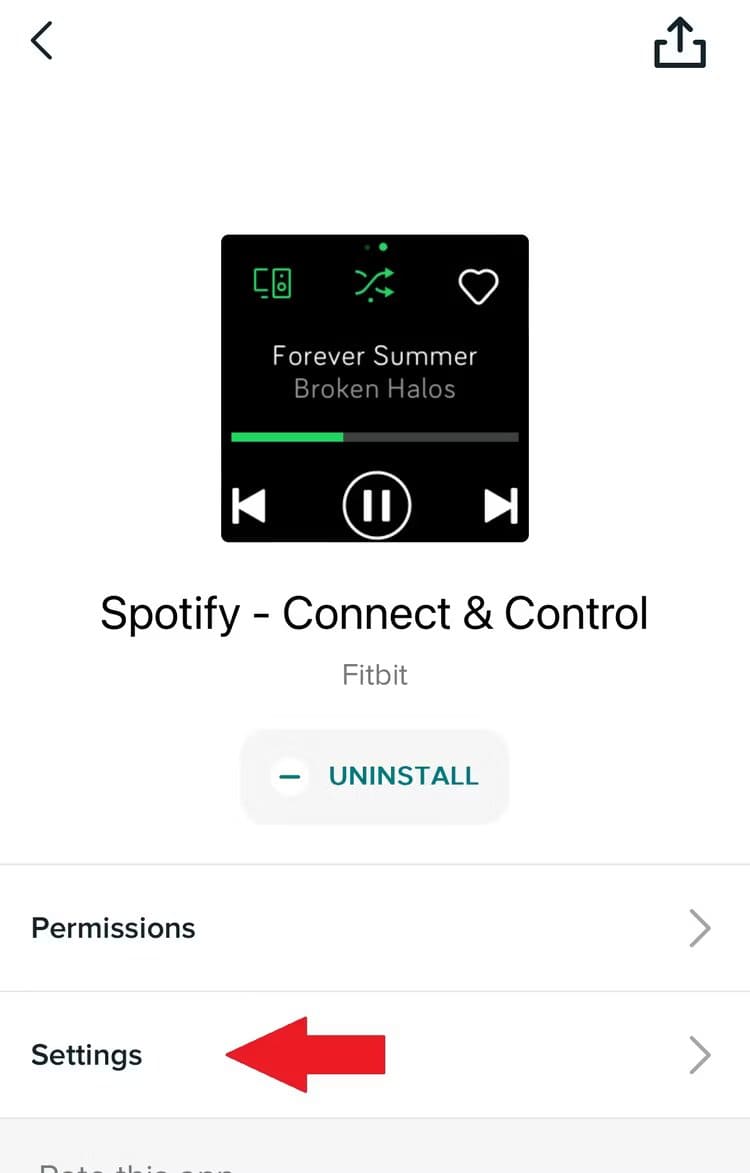 fitbit-spotify-settings كيفية توصيل Spotify بـ Fitbit والتحكم في الموسيقى أثناء ممارسة الرياضة