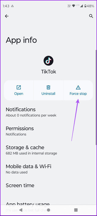 force-stop-tiktok-463x1024-1 كيفية إصلاح صفحة متابعة TikTok التي لا تعرض منشورات جديدة