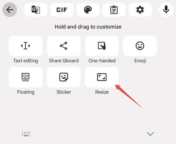 gboard-resize-tool 6 نصائح لتسهيل استخدام هاتف Android