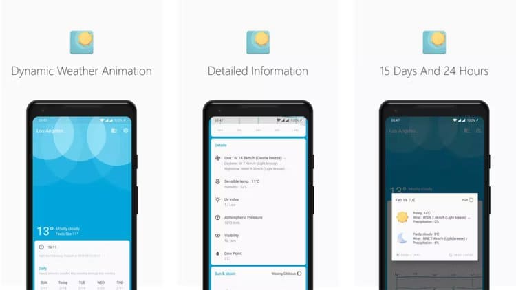 geometric-weather أفضل 10 تطبيقات widgets الطقس على نظام Android