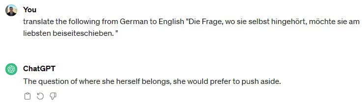 german-sentence-gpt هل ترجمة ChatGPT أفضل من ترجمة Google؟