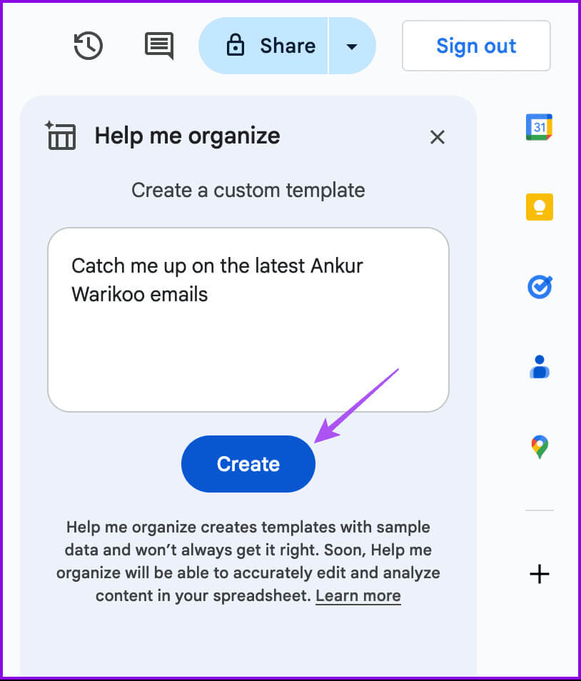 get-gmail-summary-google-sheets-duet-ai كيفية استخدام Duet AI في Google Sheets وGmail وGoogle Drive